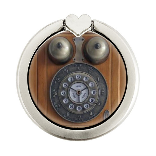S3146 Antique Wall Retro Dial Phone Graphic Ring Holder and Pop Up Grip