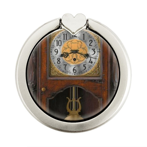 S3173 Grandfather Clock Antique Wall Clock Graphic Ring Holder and Pop Up Grip