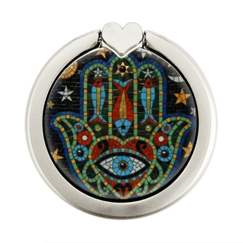 S3175 Hamsa Hand Mosaics Graphic Ring Holder and Pop Up Grip