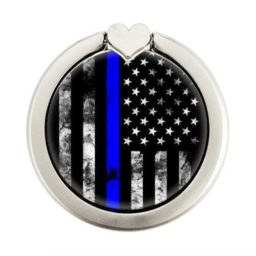 S3244 Thin Blue Line USA Graphic Ring Holder and Pop Up Grip