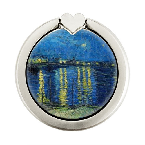 S3336 Van Gogh Starry Night Over the Rhone Graphic Ring Holder and Pop Up Grip