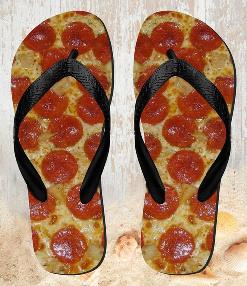 FA0019 Pizza Beach Slippers Sandals Flip Flops Unisex