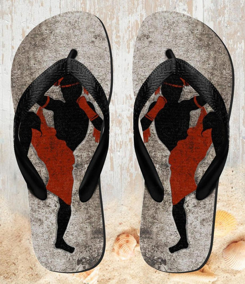 FA0297 Muay Thai Kickboxing Martial Art Beach Slippers Sandals Flip Flops Unisex