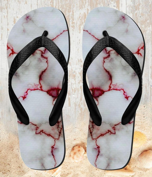 FA0398 Bloody Marble Beach Slippers Sandals Flip Flops Unisex