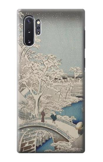 S3350 Utagawa Hiroshige Drum Bridge Yuhi Hill in Meguro Case For Samsung Galaxy Note 10 Plus