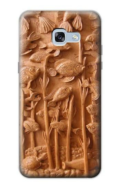 S1307 Fish Wood Carving Graphic Printed Case For Samsung Galaxy A5 (2017)