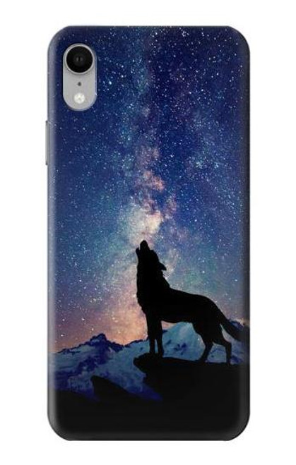 S3555 Wolf Howling Million Star Case For iPhone XR