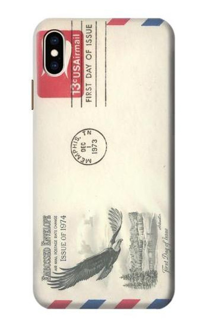S3551 Vintage Airmail Envelope Art Case For iPhone XS Max