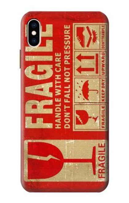 S3552 Vintage Fragile Label Art Case For iPhone XS Max