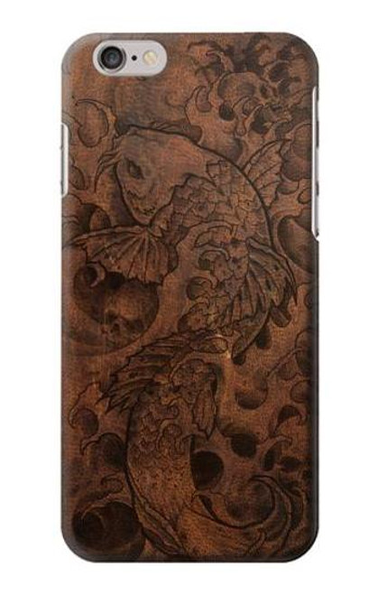 S3405 Fish Tattoo Leather Graphic Print Case For iPhone 6 6S