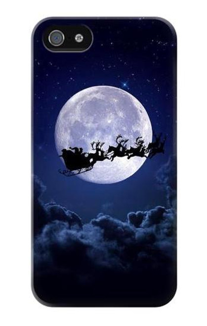 S3508 Xmas Santa Moon Case For iPhone 5 5S SE