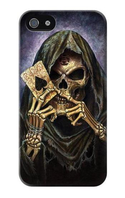 S3594 Grim Reaper Wins Poker Case For iPhone 5 5S SE