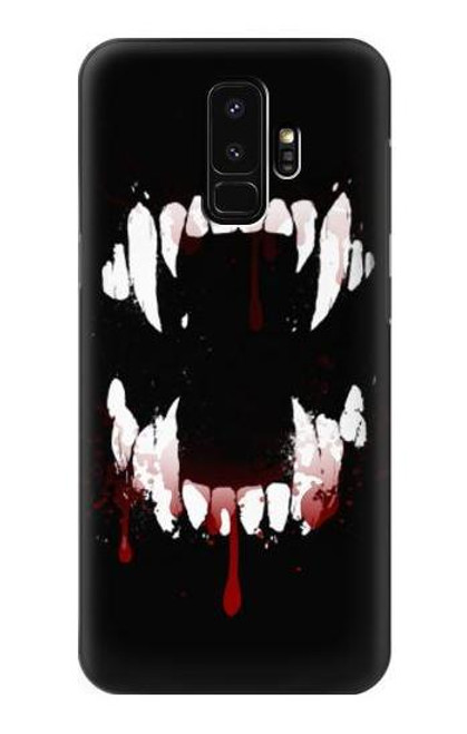 S3527 Vampire Teeth Bloodstain Case For Samsung Galaxy S9 Plus