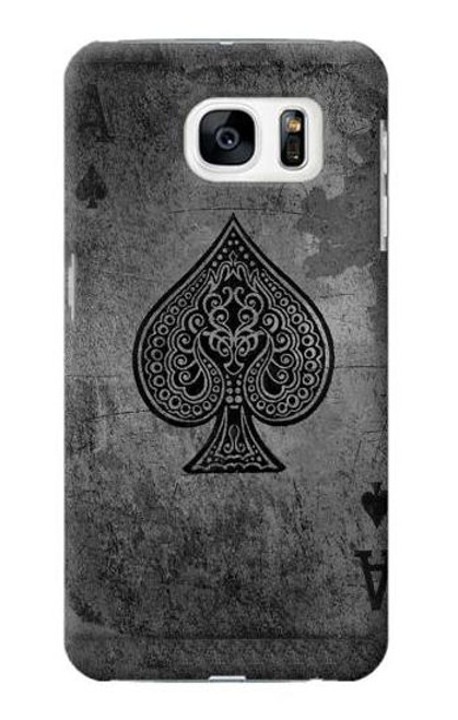 S3446 Black Ace Spade Case For Samsung Galaxy S7