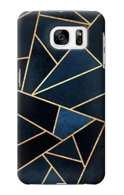 S3479 Navy Blue Graphic Art Case For Samsung Galaxy S7