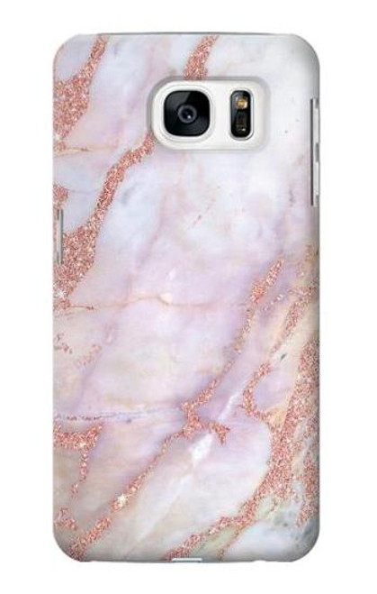 S3482 Soft Pink Marble Graphic Print Case For Samsung Galaxy S7