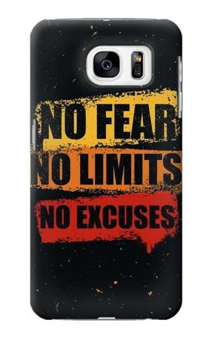 S3492 No Fear Limits Excuses Case For Samsung Galaxy S7