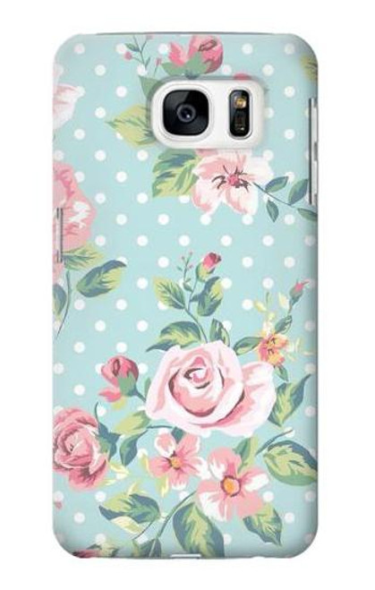 S3494 Vintage Rose Polka Dot Case For Samsung Galaxy S7