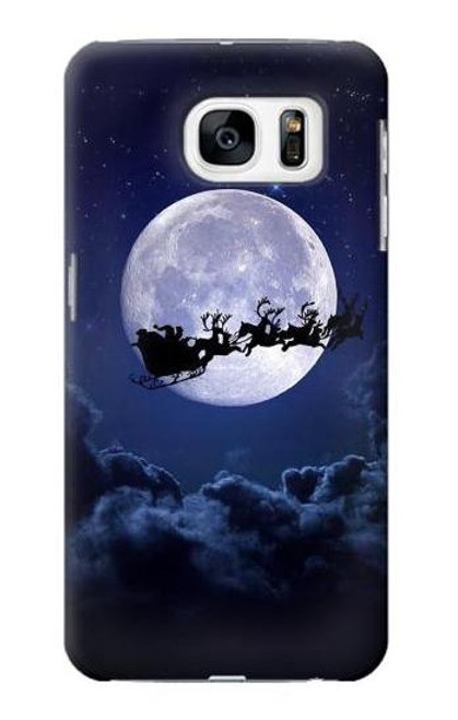 S3508 Xmas Santa Moon Case For Samsung Galaxy S7