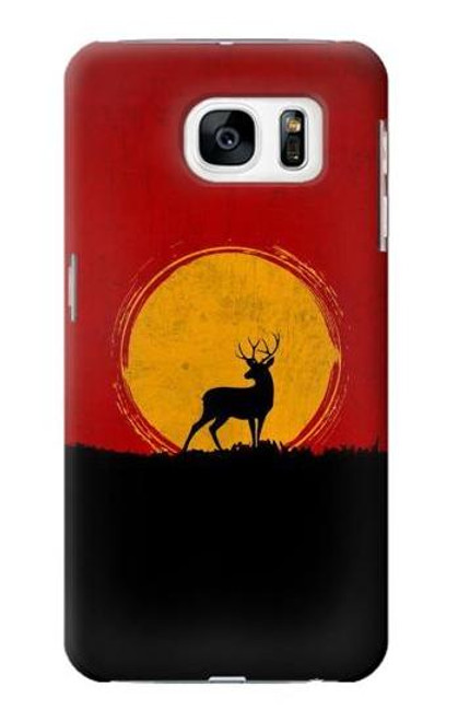 S3513 Deer Sunset Case For Samsung Galaxy S7