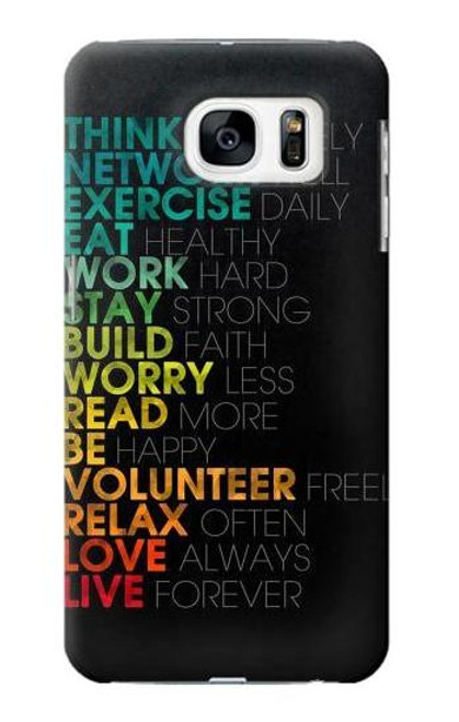 S3523 Think Positive Words Quotes Case For Samsung Galaxy S7