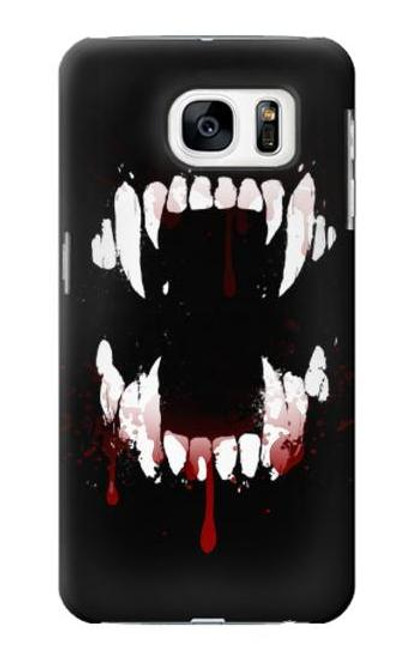 S3527 Vampire Teeth Bloodstain Case For Samsung Galaxy S7