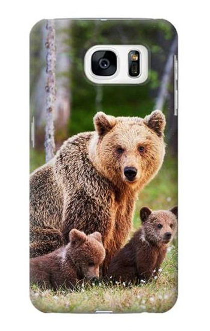 S3558 Bear Family Case For Samsung Galaxy S7
