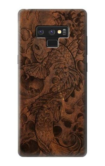 S3405 Fish Tattoo Leather Graphic Print Case For Note 9 Samsung Galaxy Note9