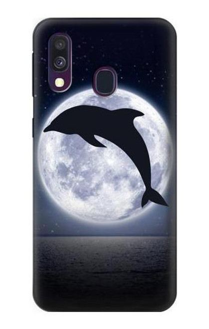 S3510 Dolphin Moon Night Case For Samsung Galaxy A40