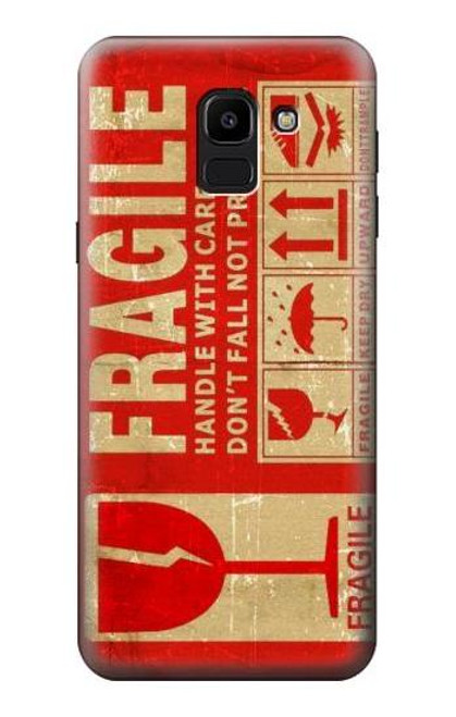 S3552 Vintage Fragile Label Art Case For Samsung Galaxy J6 (2018)