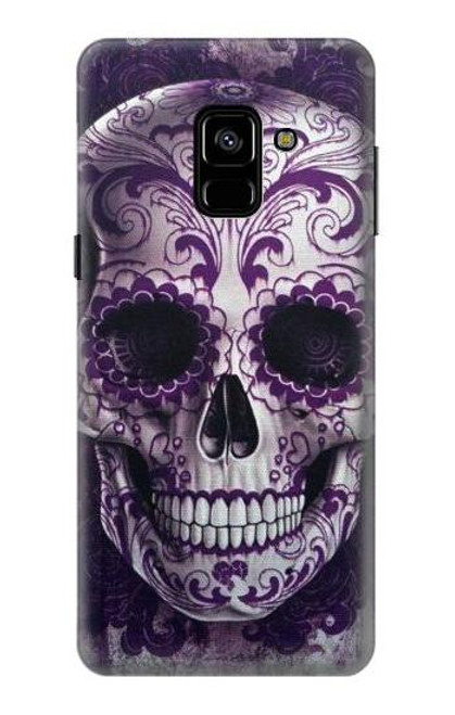 S3582 Purple Sugar Skull Case For Samsung Galaxy A8 (2018)