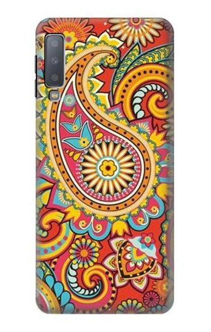S3402 Floral Paisley Pattern Seamless Case For Samsung Galaxy A7 (2018)