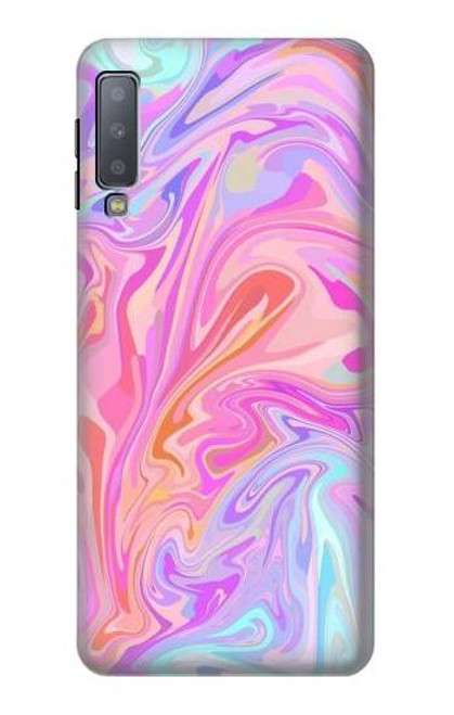 S3444 Digital Art Colorful Liquid Case For Samsung Galaxy A7 (2018)