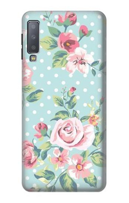 S3494 Vintage Rose Polka Dot Case For Samsung Galaxy A7 (2018)