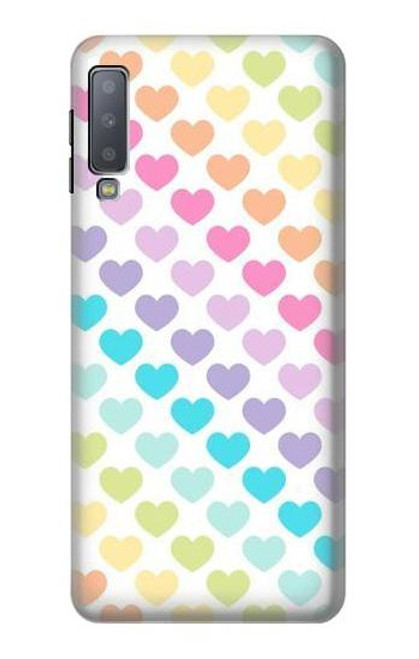 S3499 Colorful Heart Pattern Case For Samsung Galaxy A7 (2018)
