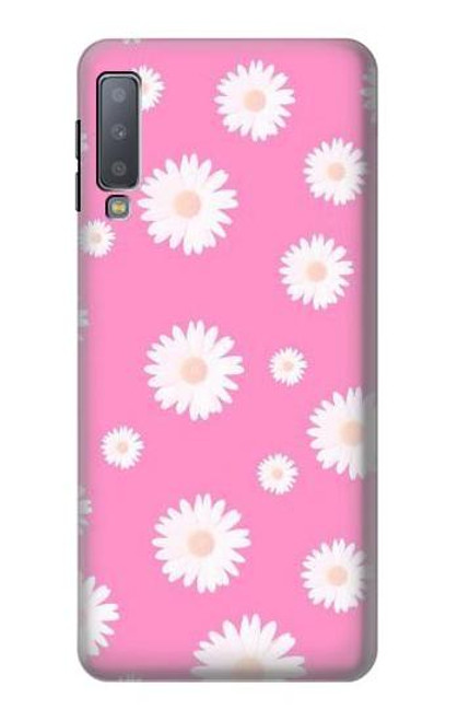 S3500 Pink Floral Pattern Case For Samsung Galaxy A7 (2018)