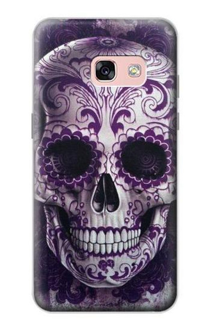 S3582 Purple Sugar Skull Case For Samsung Galaxy A3 (2017)