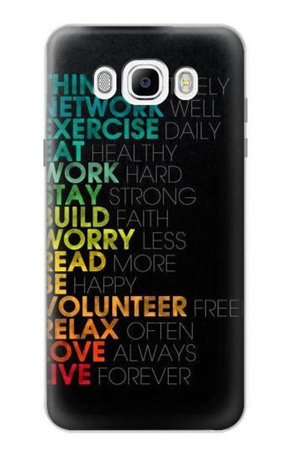 S3523 Think Positive Words Quotes Case For Samsung Galaxy J7 (2016)