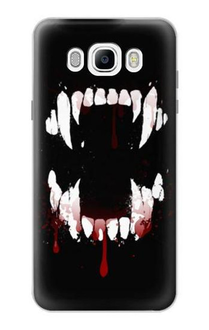 S3527 Vampire Teeth Bloodstain Case For Samsung Galaxy J7 (2016)