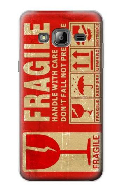 S3552 Vintage Fragile Label Art Case For Samsung Galaxy J3 (2016)