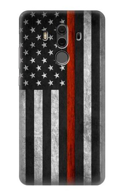 S3472 Firefighter Thin Red Line Flag Case For Huawei Mate 10 Pro, Porsche Design