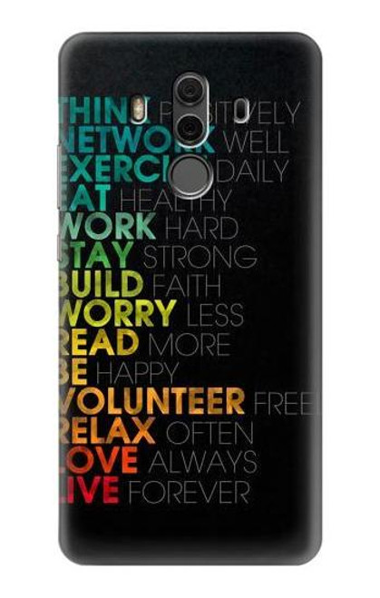 S3523 Think Positive Words Quotes Case For Huawei Mate 10 Pro, Porsche Design