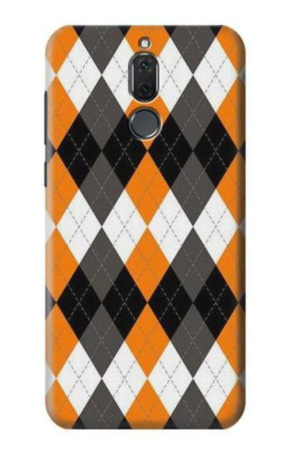 S3421 Black Orange White Argyle Plaid Case For Huawei Mate 10 Lite