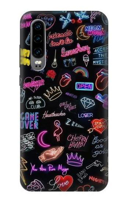 S3433 Vintage Neon Graphic Case For Huawei P30