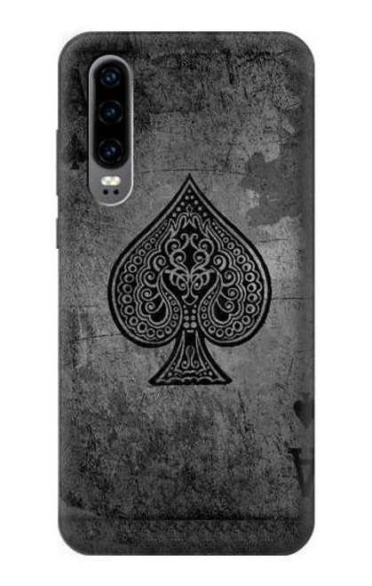 S3446 Black Ace Spade Case For Huawei P30