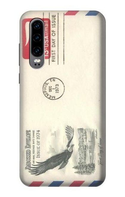 S3551 Vintage Airmail Envelope Art Case For Huawei P30