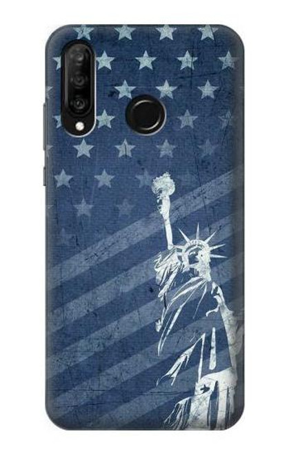 S3450 US Flag Liberty Statue Case For Huawei P30 lite