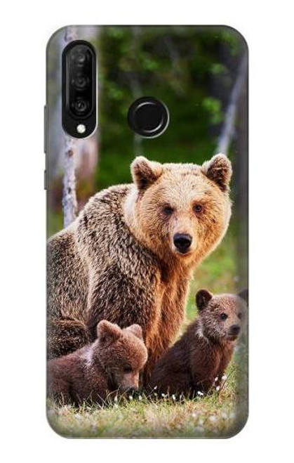 S3558 Bear Family Case For Huawei P30 lite