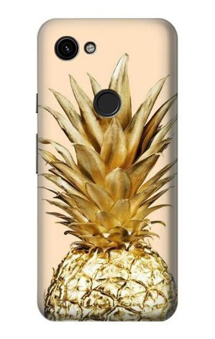 S3490 Gold Pineapple Case For Google Pixel 3a