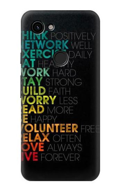 S3523 Think Positive Words Quotes Case For Google Pixel 3a